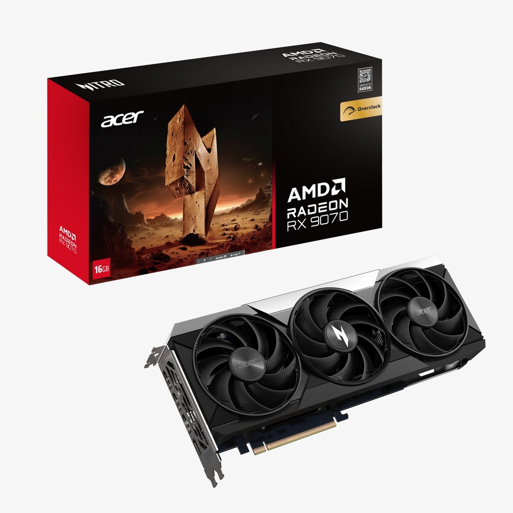 [DP.Z4EWW.P01] Scheda Video Acer Nitro AMD Radeon RX 9070 16G OC 16GB Nero