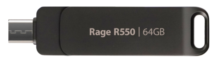 Patriot Memory Rage R550 unità flash USB 64 GB USB Type-A / USB Type-C 3.2 Gen 1 (3.1 Gen 1) Nero