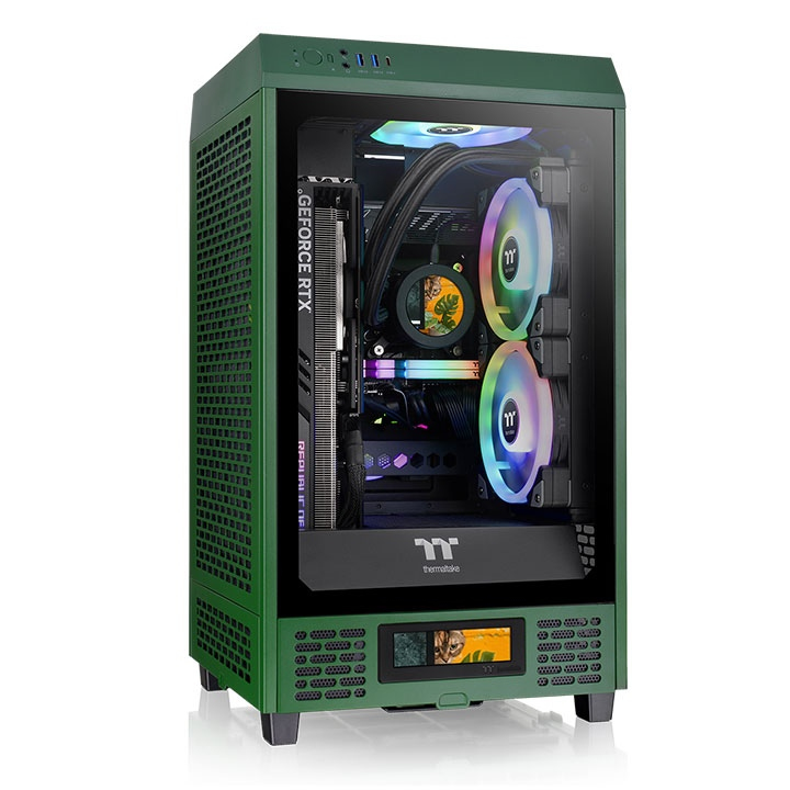 Case ThermalTake The Tower 200 Mini-Tower Vetro Temperato Verde