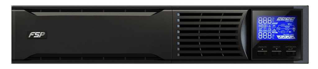 [PPF9001401] FSP Champ Rack 1K uninterruptible power supply (UPS) Double-conversion (Online) 1 kVA 900 W 3 AC outlet(s)