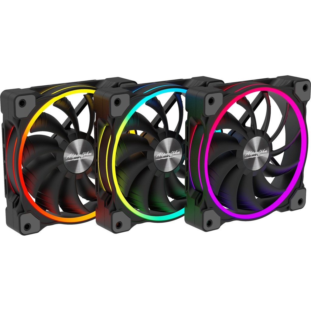 Ventola Alpenföhn Wing Boost 3 ARGB PWM ad alta velocità da 120 mm kit da 3 nero