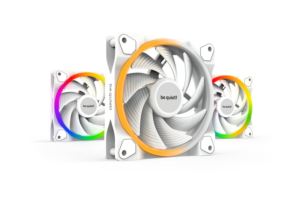 [BL101] be quiet! Light Wings White | 120mm PWM high-speed Triple-Pack Case per computer Ventilatore 12 cm Bianco 3 pz