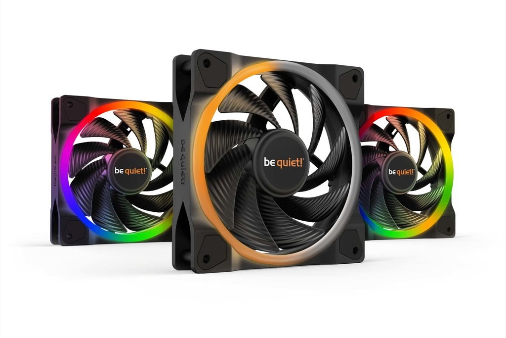 [BL077] be quiet! Light Wings | 120mm PWM Triple Pack high-speed Case per computer Ventilatore 12 cm Nero 3 pz