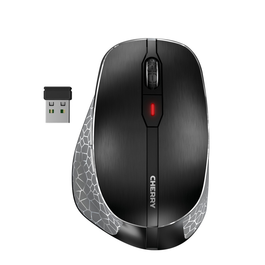 [JW-8600] Mouse Cherry MW 8C ERGO - (JW-8600)- ergonomisch - optisch - 6 Tasten - kabellos - 2.4 GHz, Bluetooth 4.0 - kabelloser Empfänger (USB)