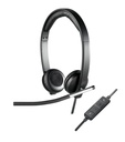 Logitech H650E Auricolare Cablato A Padiglione Ufficio USB tipo A Nero, Argento