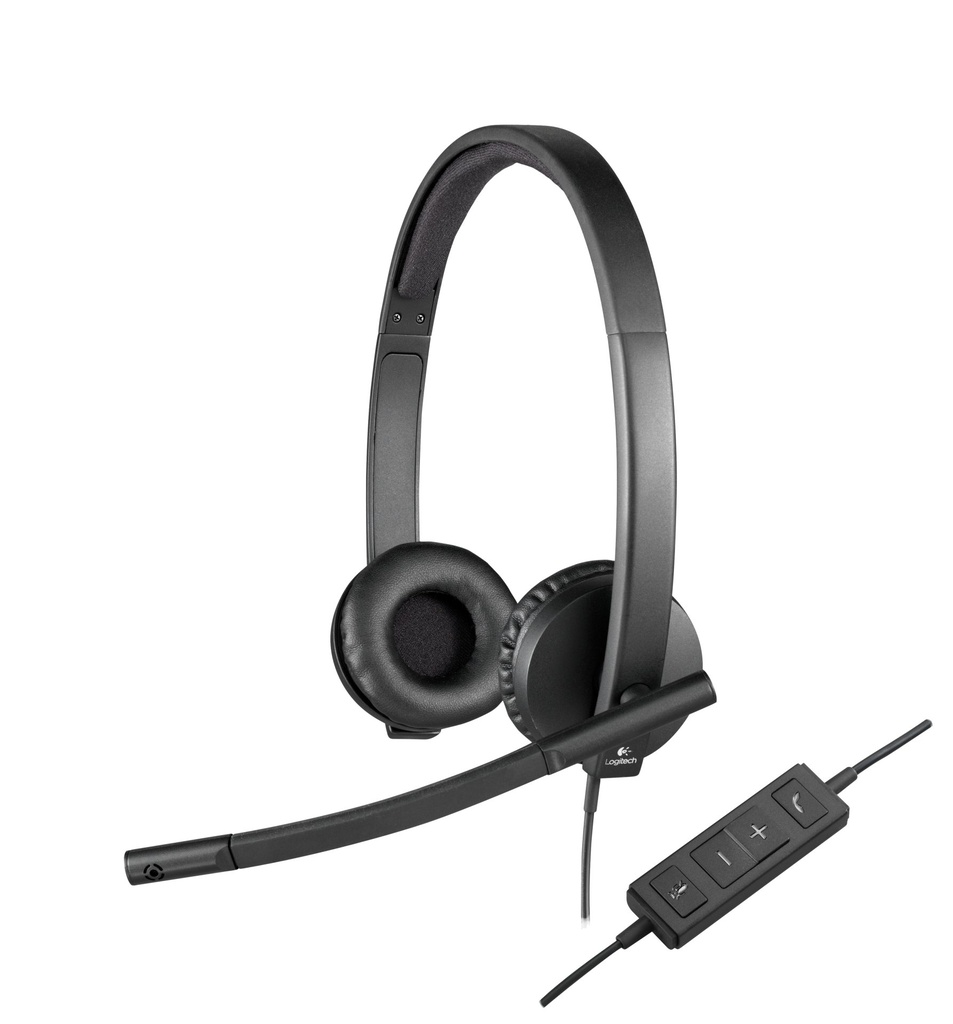 Logitech H570E Auricolare Cablato A Padiglione Ufficio USB tipo A Nero