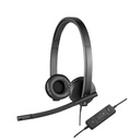 Logitech H570E Auricolare Cablato A Padiglione Ufficio USB tipo A Nero