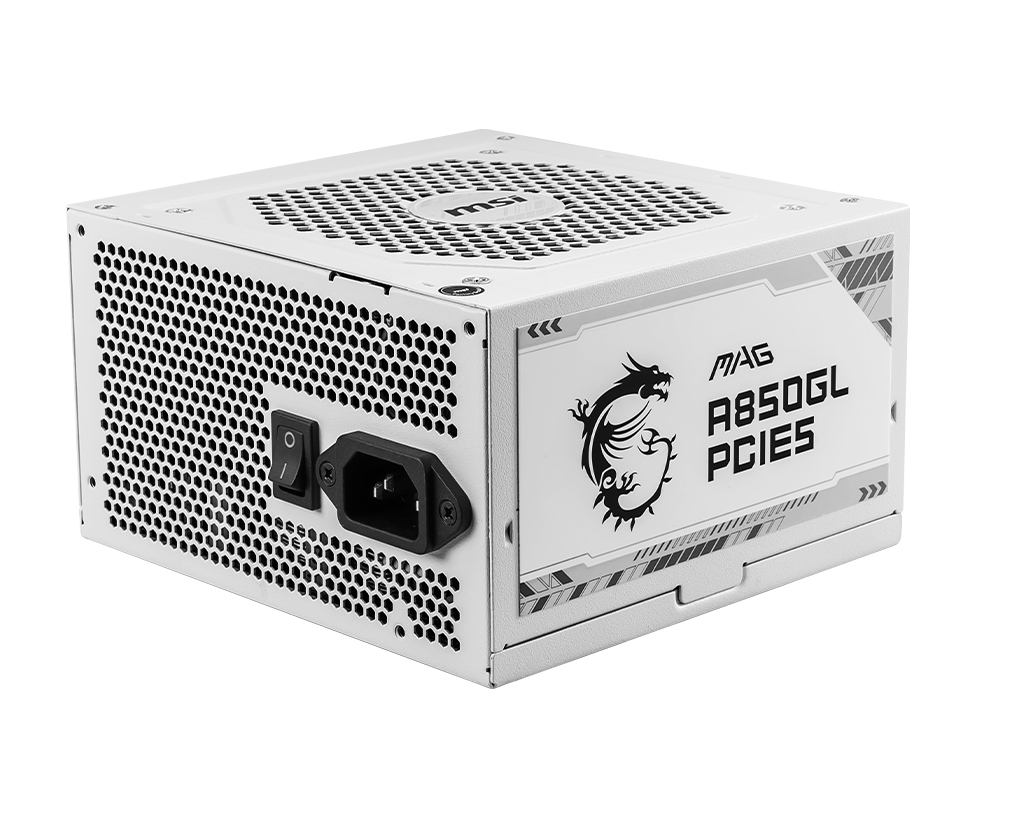 [306-7ZP8A24-CE0] MSI MAG A850GL PCIE5 WHITE alimentatore per computer 850 W 20+4 pin ATX ATX Bianco