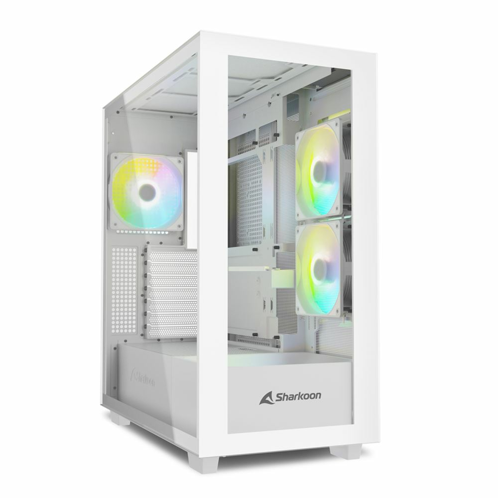 [4044951040049] Case Sharkoon Rebel C60 Midi-Tower Vetro Temperato RGB Bianco