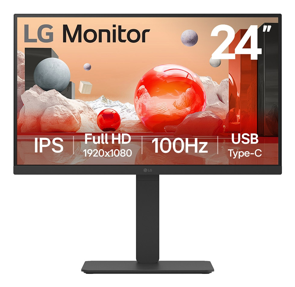 LG 24BA750-B computer monitor 60.5 cm (23.8") 1920 x 1080 pixels Full HD LCD Black