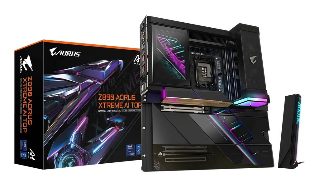 [Z890 A XTREME AI TOP] GIGABYTE Z890 AORUS XTREME AI TOP Motherboard - Supports Intel Core Ultra (Series 2) CPUs, 22+1+2 phases VRM, up to 9500MHz DDR5 (OC), PCIe 5.0 M.2, Wi-Fi 7, Thunderbolt 5