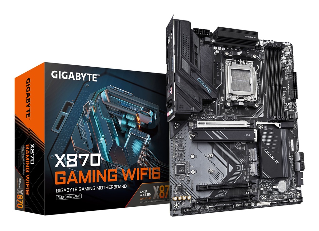 [X870 GAMING WF6] GIGABYTE X870 GAMING WIFI6 Motherboard - Supports AMD Ryzen 9000 CPUs, 8+2+2 phases VRM, up to 8000MHz DDR5 (OC), 1xPCIe 5.0 + 2xPCIe 4.0, Wi-Fi 6, 2.5GbE LAN, USB 4