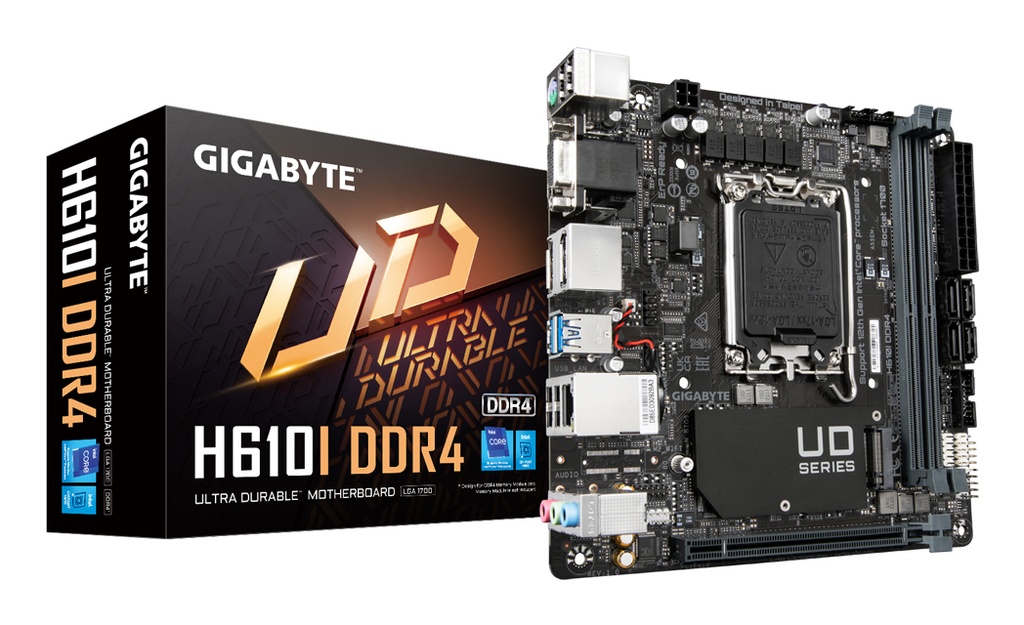 [H610I DDR4] GIGABYTE H610I DDR4 Scheda madre - Supporta processori Intel Core 14th CPUs, 4+1+1 Hybrid Digital VRM, up to 3200MHz DDR4, 1xPCIe 3.0 M.2, GbE LAN, USB 3.2 Gen 1