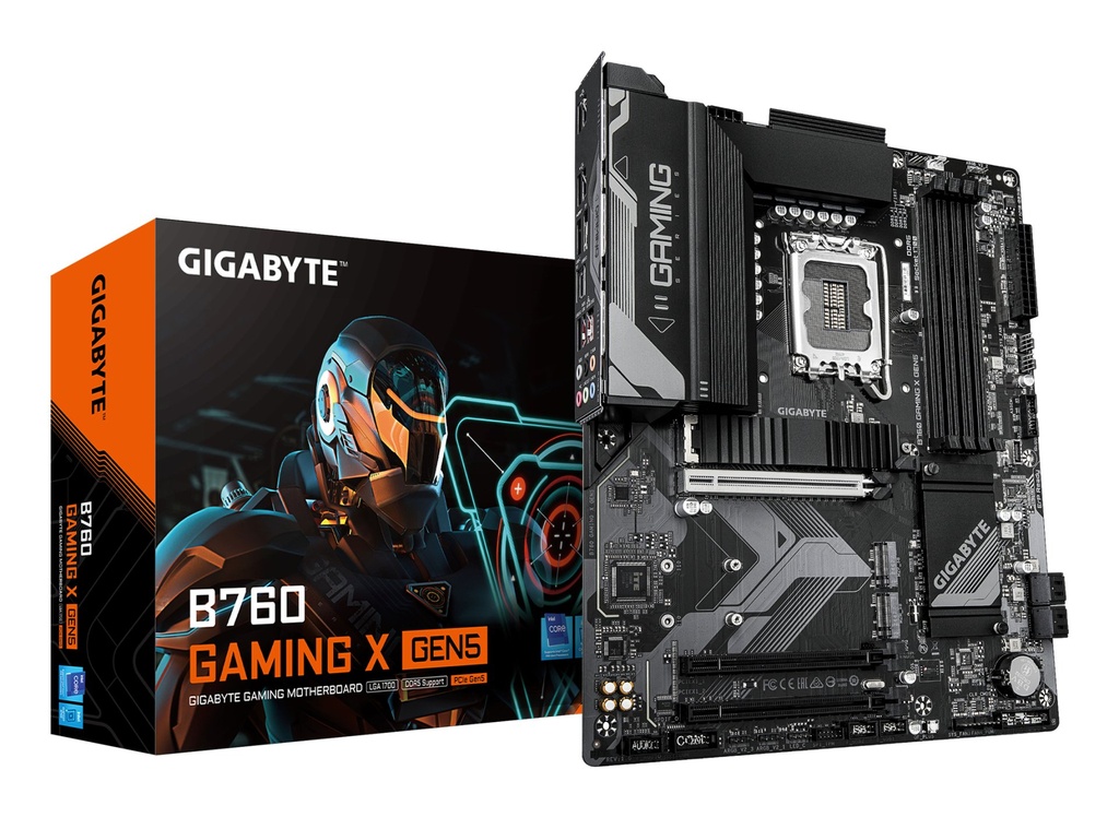 [B760 GAMING X GEN5] GIGABYTE B760 GAMING X GEN5 Scheda Madre – Supporta processori Intel Core di 14a generazione, VRM a 8+1+1 fasi, fino a 5600 MHz DDR5, 3 x M.2 PCIe 4.0, LAN 2.5 GbE, USB 3.2 Gen 2