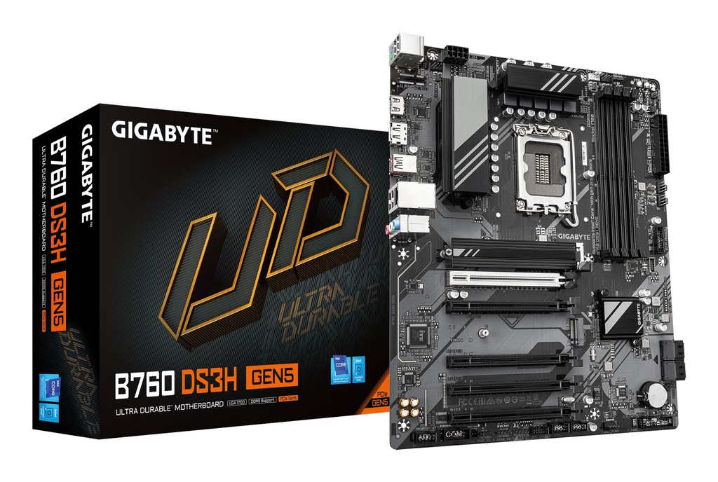 [B760 DS3H GEN5] GIGABYTE B760 DS3H GEN5 Scheda Madre – Supporta processori Intel Core di 14a generazione, VRM digitale a 8+2+1 fasi, fino a 5600 MHz DDR5, 2 x M.2 PCIe 4.0, LAN 1 GbE, USB 3.2 Gen 2x2