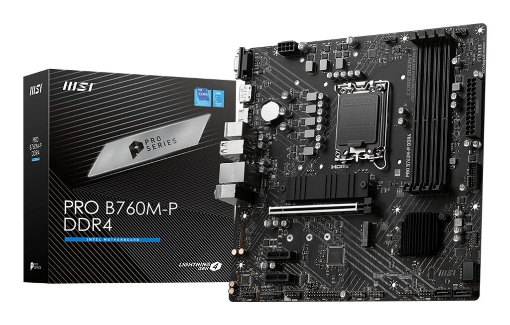 [7E02-001R] MSI PRO B760M-P DDR4 scheda madre Intel B760 LGA 1700 micro ATX