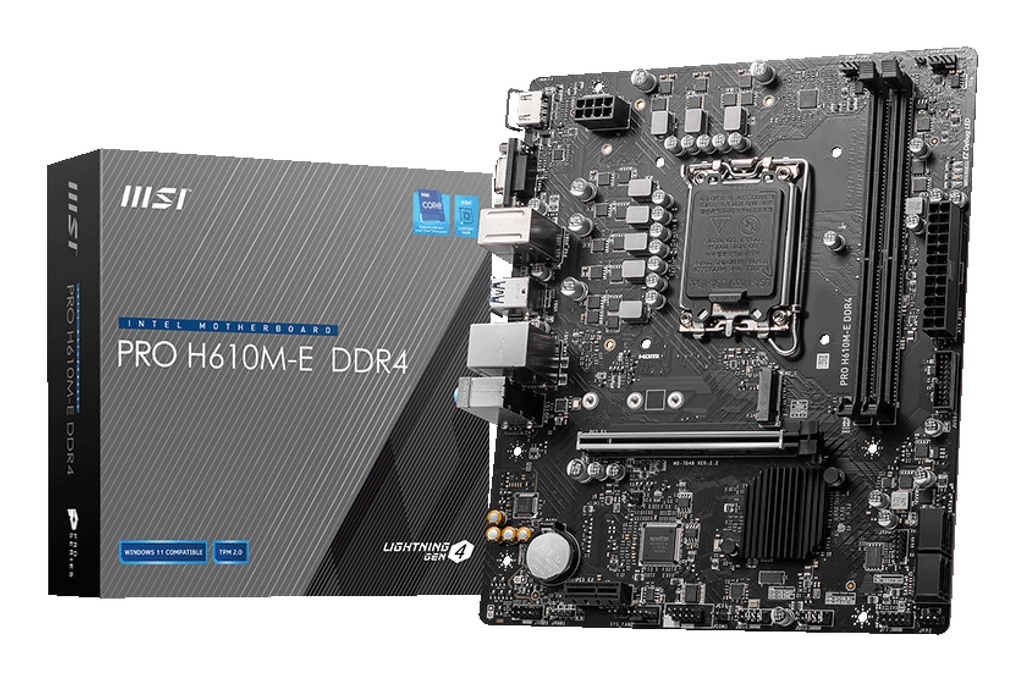 [7D48-001R] MSI PRO H610M-E DDR4 scheda madre Intel H610 LGA 1700 micro ATX