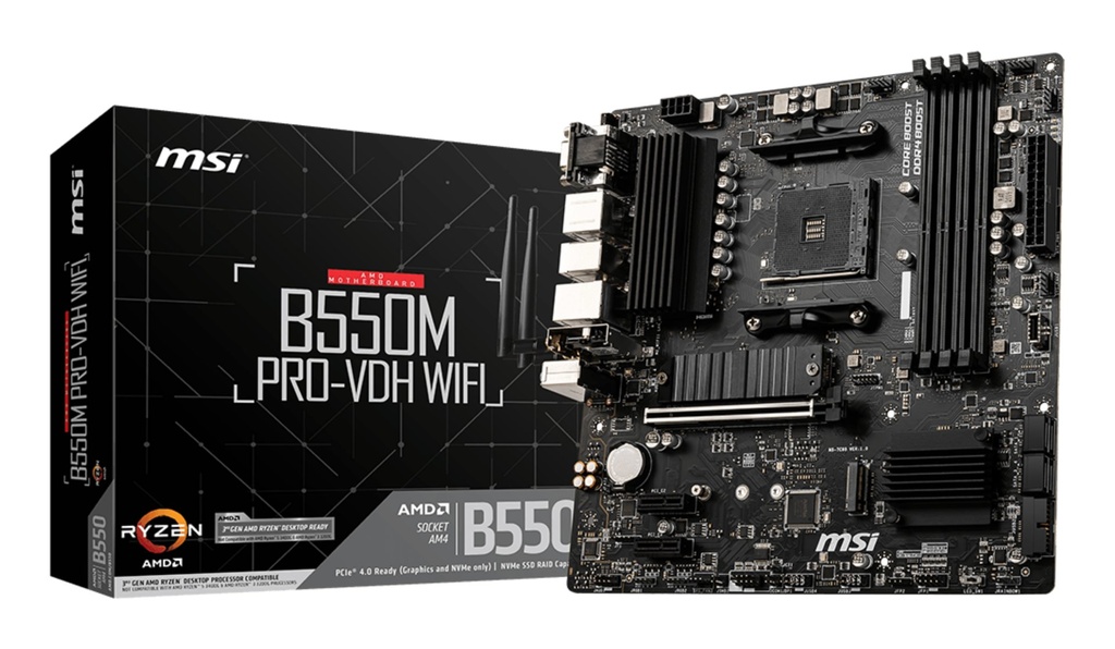 [7C95-001R] MSI B550M PRO-VDH WIFI scheda madre AMD B550 Socket AM4 micro ATX