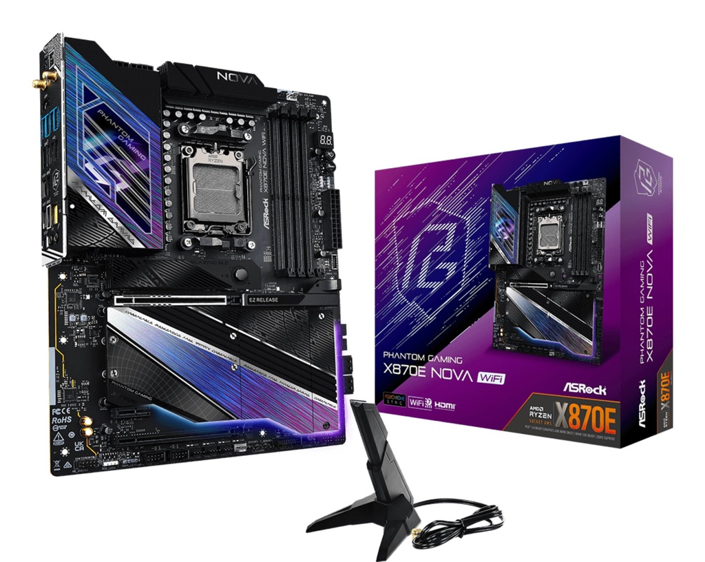 Scheda Madre ASRock X870E Nova Phantom Gaming WiFi AMD X870E Socket AM5 DDR5