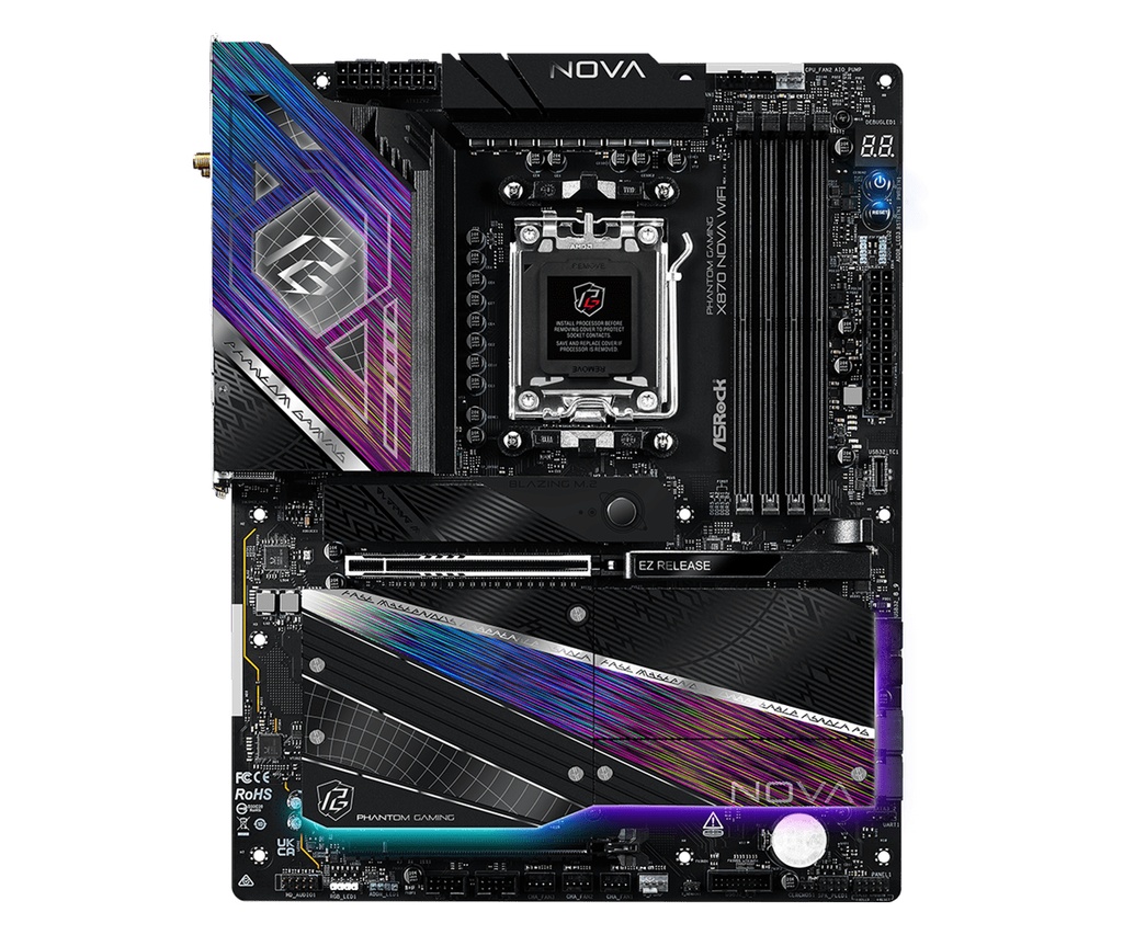 Scheda Madre ASROCK X870 Nova Phantom Gaming WiFi AM5 DDR5 ATX Nero