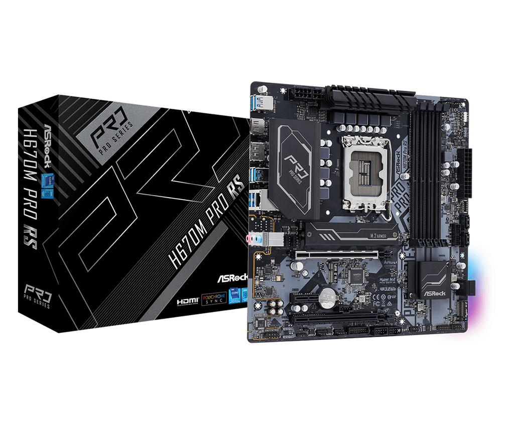 [90-MXBHK0-A0UAYZ] Asrock H670M Pro RS Intel H670 LGA 1700 micro ATX
