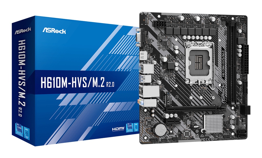 Scheda Madre ASRock H610M-HVS/M.2 R2.0 - SPEDIZIONE IMMEDIATA