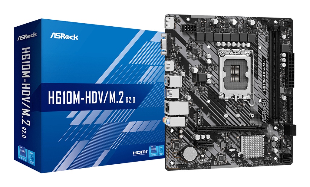 [90-MXBJH0-A0UAYZ] Asrock H610M-HDV/M.2 R2.0 Intel H610 LGA 1700 micro ATX
