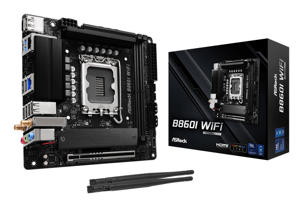 [90-MXBQQ0-A0UAYZ] Asrock B860I WiFi Intel B860 LGA 1851 (Socket V1) mini ITX