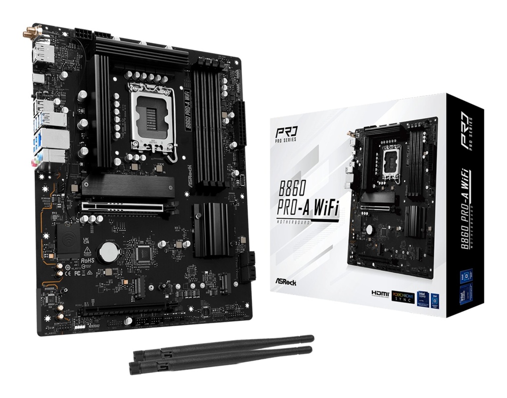 [90-MXBRL0-A0UAYZ] Asrock B860 Pro-A WiFi Intel B860 LGA 1851 (Socket V1) ATX