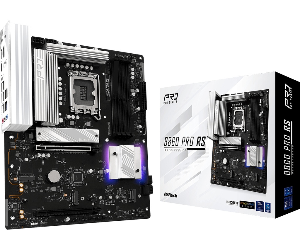 [90-MXBRM0-A0UAYZ] Asrock B860 Pro RS Intel B860 LGA 1851 (Socket V1) ATX