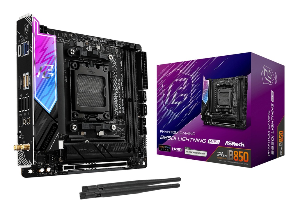 Scheda Madre ASROCK B850I Phantom Gaming Lightning WIFI Socket AM5 DDR5 Mini ITX