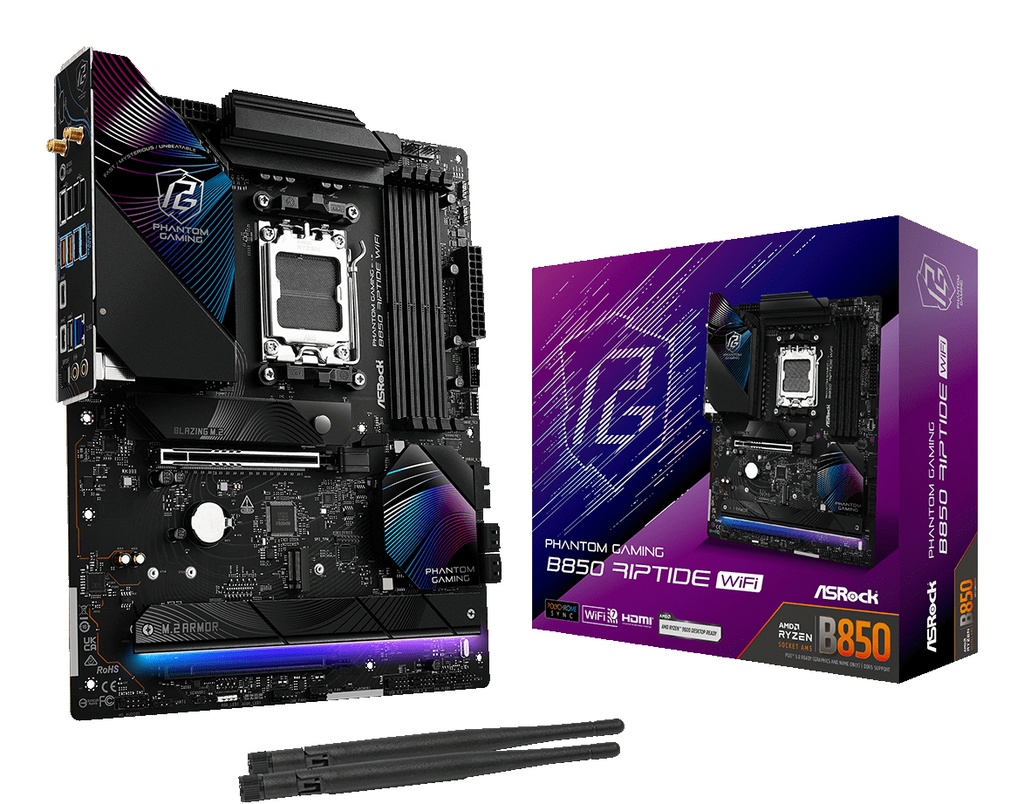 Scheda Madre ASROCK B850 Phantom Gaming Riptide WIFI Socket AM5 DDR5 ATX
