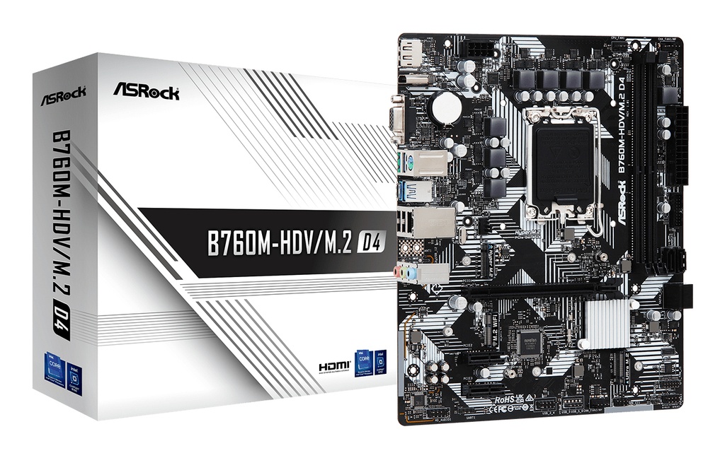 [90-MXBL40-A0UAYZ] Asrock B760M-HDV/M.2 D4 Intel B760 LGA 1700 micro ATX