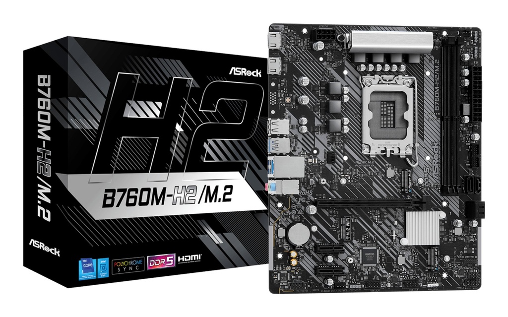 [90-MXBN00-A0UAYZ] Asrock B760M-H2/M.2 Intel B760 LGA 1700 micro ATX