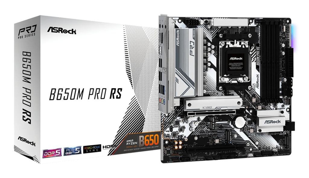 [90-MXBLP0-A0UAYZ] Scheda Madre ASRock B650M Pro RS AMD AM5 DDR5 Micro ATX Argento - SPEDIZIONE IMMEDIATA