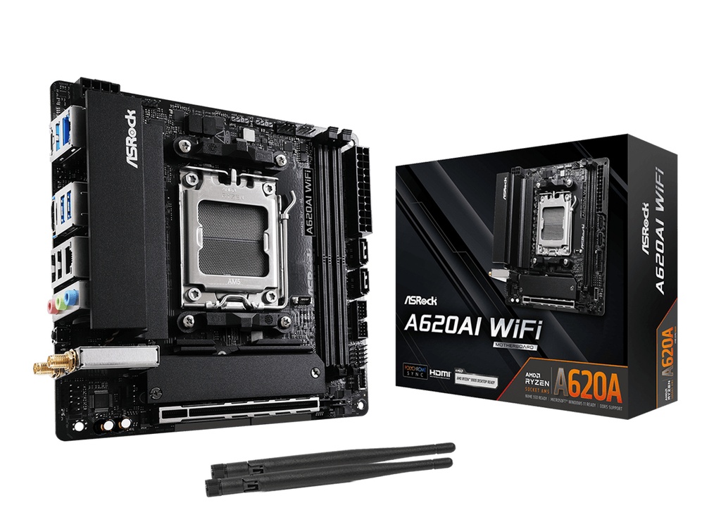 [90-MXBT50-A0UAYZ] Asrock A620AI WiFi AMD A620A Socket AM5 mini ITX