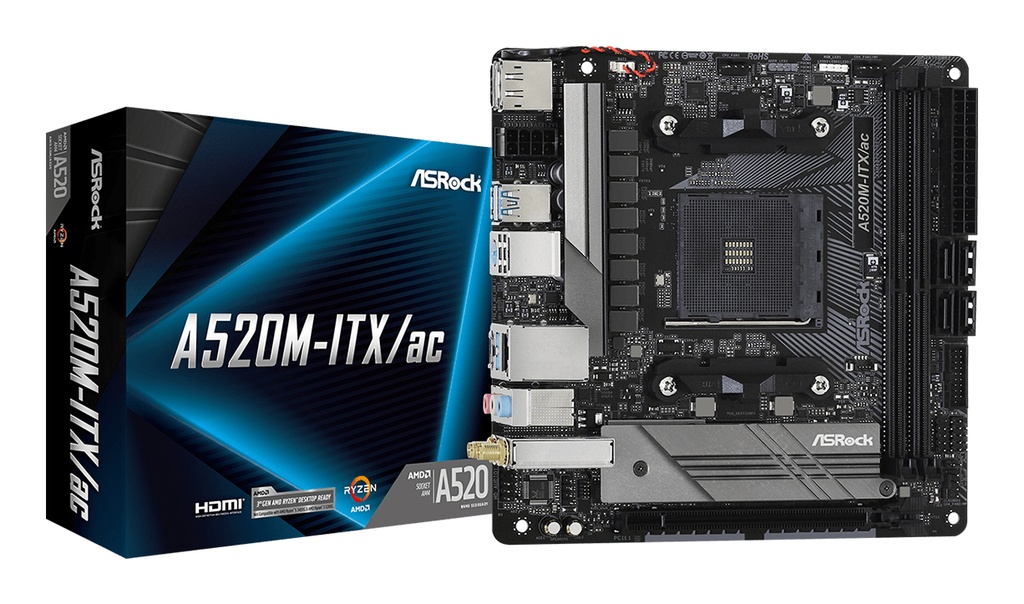 [90-MXBDG0-A0UAYZ] Scheda Madre ASROCK A520M-ITX/AC socket AM4