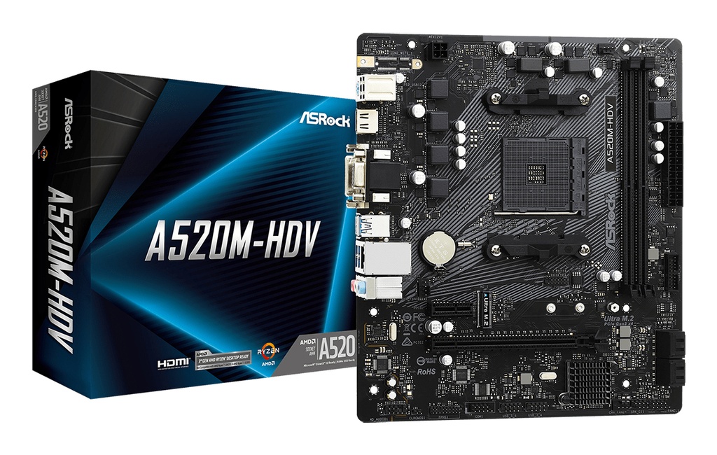 [90-MXBE50-A0UAYZ] Scheda Madre ASROCK A520M-HDV socket AM4