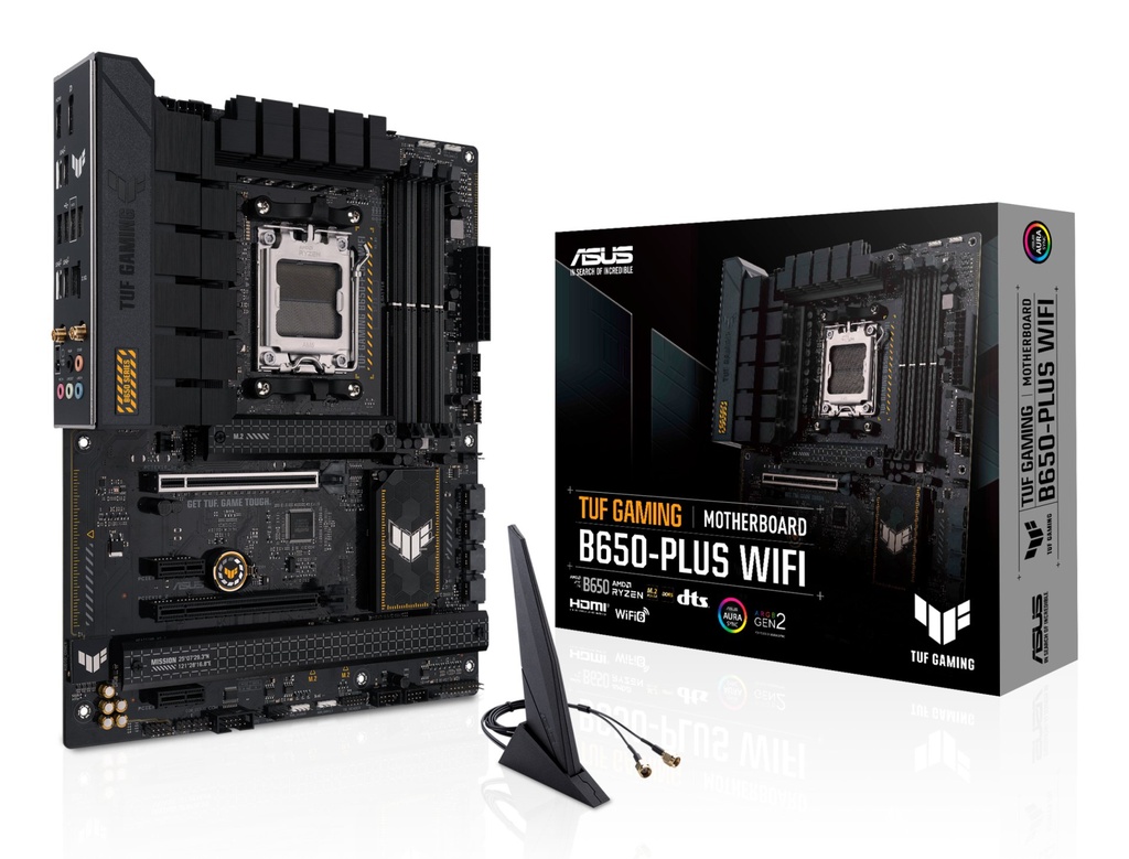 [90MB1BZ0-M0EAY0] MB Asus AM5 TUF GAMING B650-PLUS WIFI- PCIe5- 2xPCIe4 M.2- 4xDDR5- DP- HDMI- SATA6- USB3.2 Gen2 & Gen1- ATX