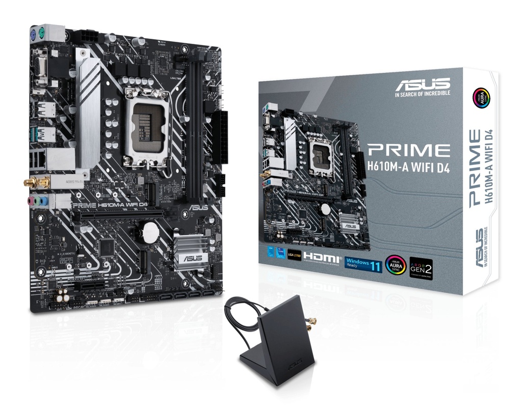 Scheda Madre Intel ASUS PRIME H610M-A WI-FI DDR4 LGA 1700 Micro-ATX