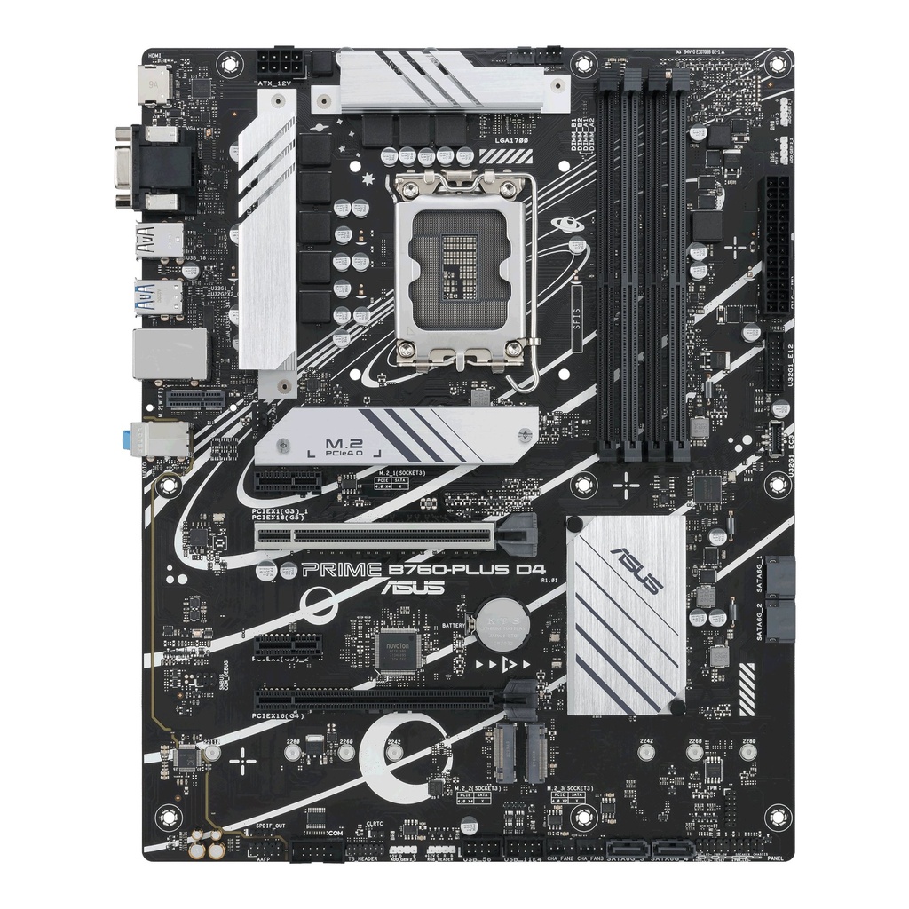 [90MB1CW0-M1EAY0] MB Asus 1700 Intel- PRIME B760-PLUS D4- PCIe5- 3xPCIe4 M.2- 4xDDR4- DP- VGA- HDMI- SATA6- USB3.2 Gen2 & Gen1- ATX