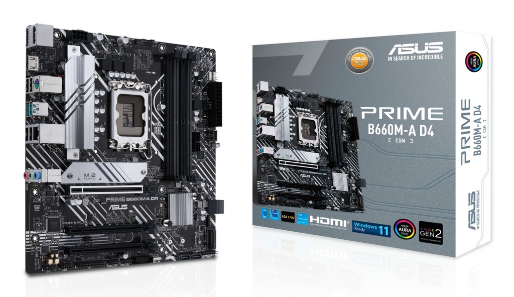 [90MB19K0-M1EAYC] ASUS PRIME B660M-A D4-CSM Intel B660 LGA 1700 micro ATX