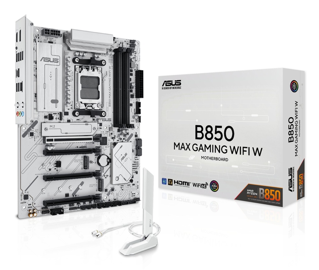 [90MB1M10-M0EAY0] Scheda Madre ASUS B850 MAX GAMING WIFI ATX DDR5 Socket AM5 Bianca