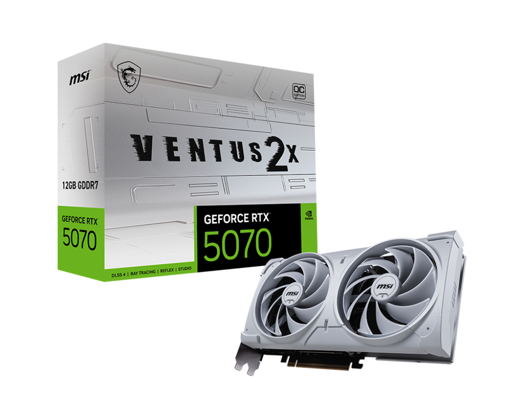 Scheda Video MSI GeForce RTX5070 VENTUS 2X OC White NVIDIA GeForce RTX 5070 12 GB GDDR7