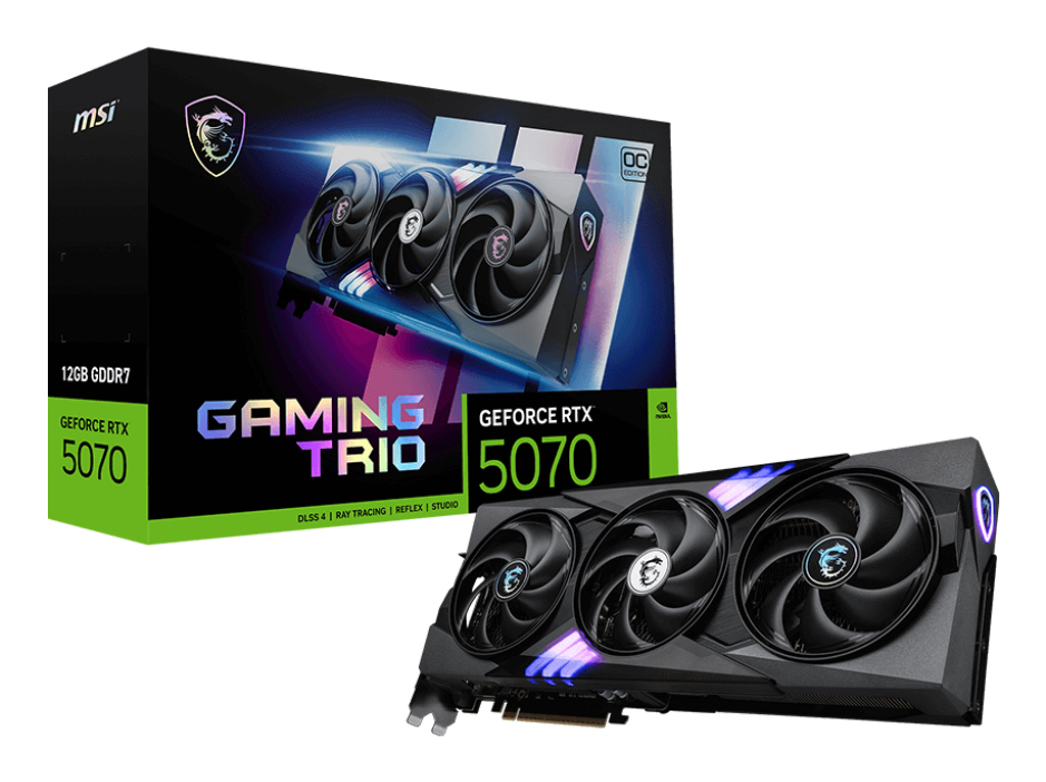 Scheda Video MSI Nvidia GeForce RTX 5070 Trio OC Plus 12GB GDDR7 Nero