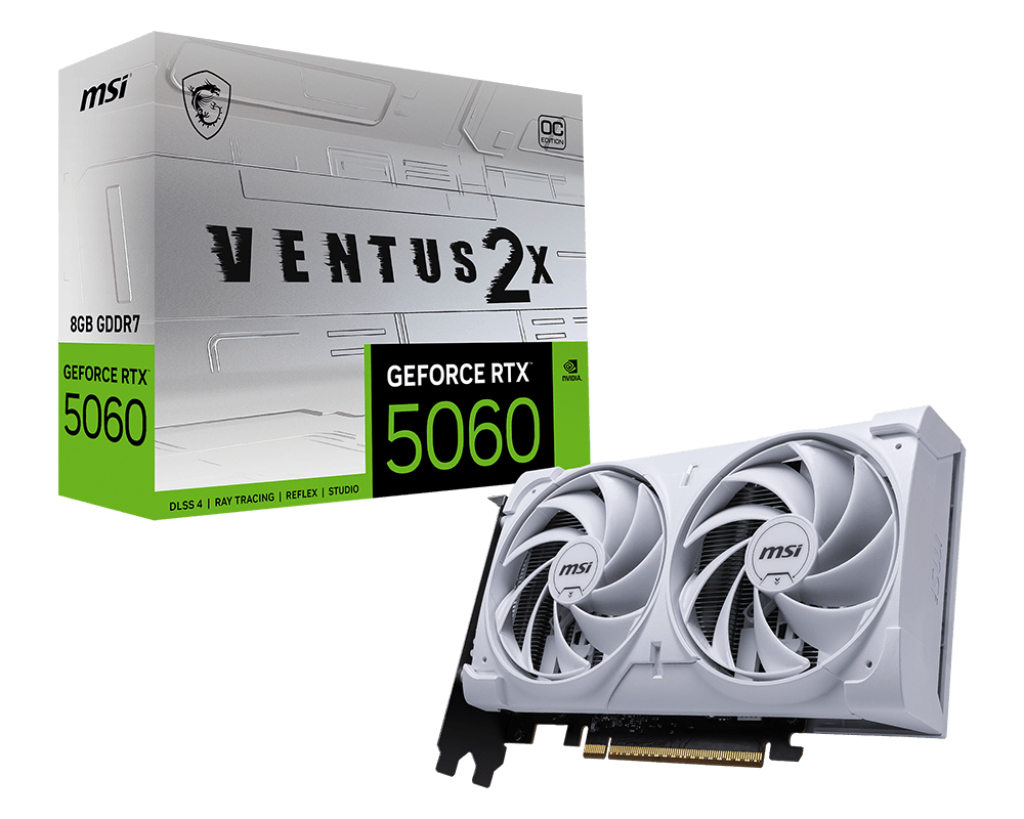 [V537-003R] MSI GeForce RTX 5060 8G VENTUS 2X OC WHITE NVIDIA 8 GB GDDR7