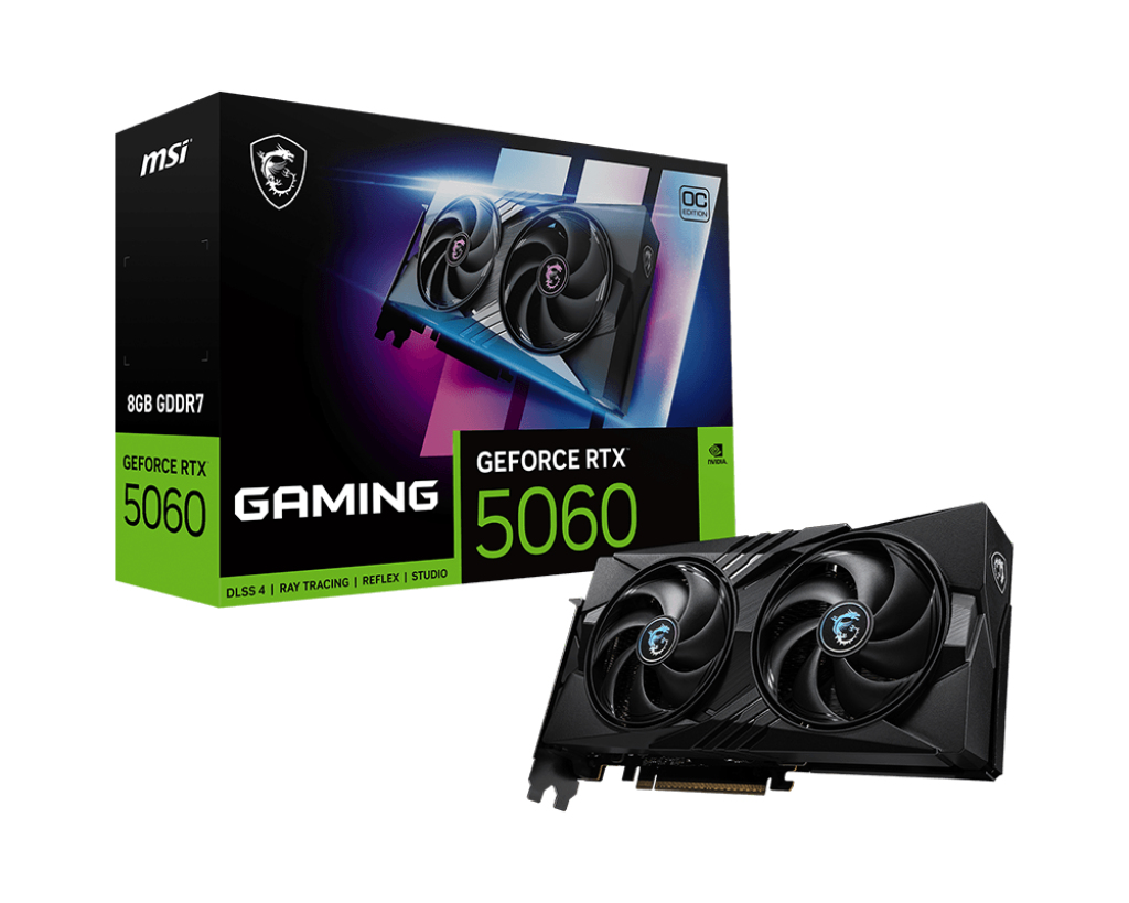 Scheda Video MSI Nvidia GeForce RTX 5060 8G Gaming OC GDDR7 Nero