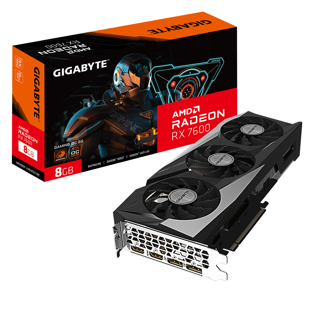 [GV-R76GAMING OC-8GD 1.0] Scheda Video GIGABYTE Radeon RX 7600 Gaming OC 8GB GDDR6