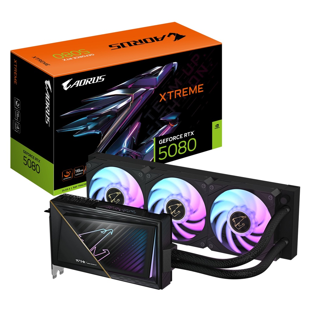 [GV-N5080AORUSX W-16GD] GIGABYTE AORUS GeForce RTX 5080 XTREME WATERFORCE 16G Scheda Grafica - 16GB GDDR7, 256 bit, PCI-E 5.0, 2805MHz Core Clock, 3 x DP 2.1a, 1 x HDMI 2.1b, NVIDIA DLSS 4, GV-N5080AORUSX W-16GD