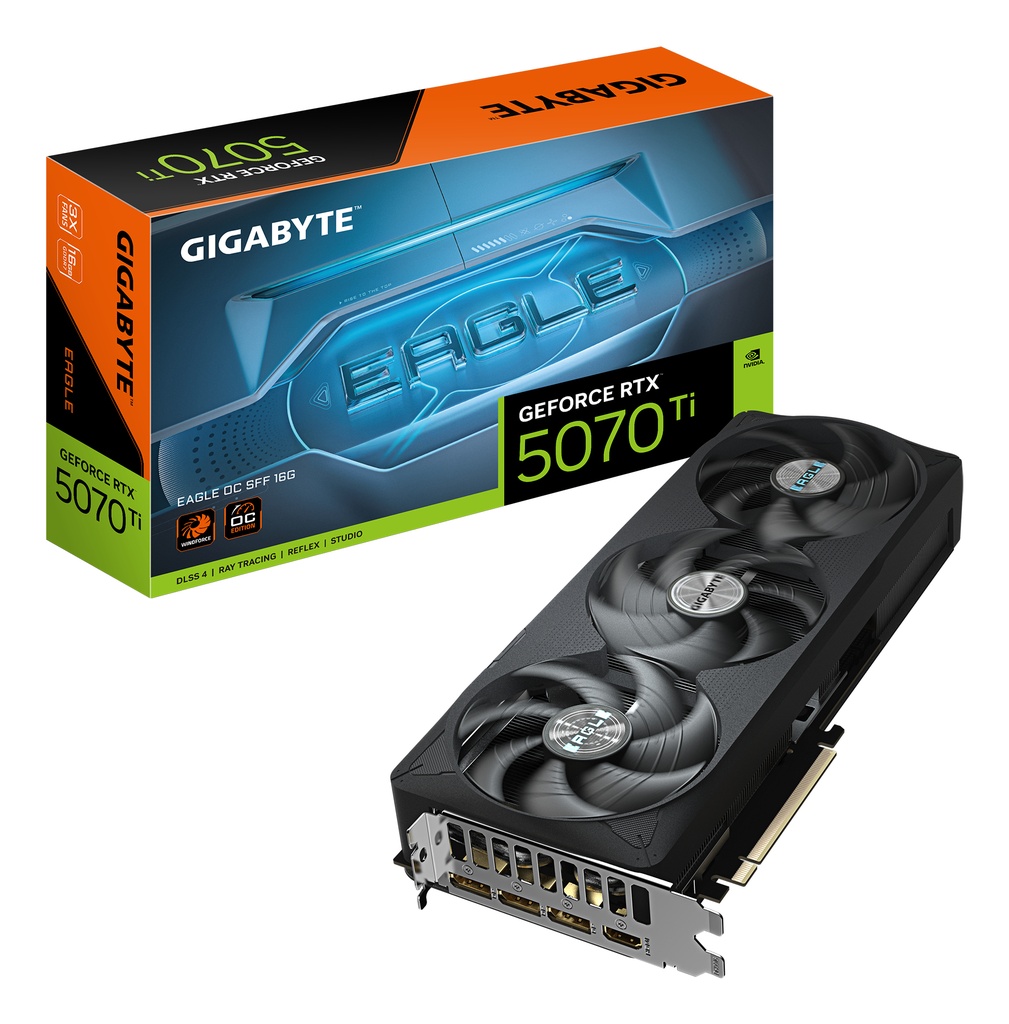 [GV-N507TEAGLE OC-16GD] GIGABYTE GeForce RTX 5070 Ti EAGLE OC SFF 16G Scheda Grafica - 16GB GDDR7, 256 bit, PCI-E 5.0, 2542 MHz Core Clock, 3 x DP 2.1a, 1 x HDMI 2.1b, NVIDIA DLSS 4, GV-N507TEAGLE OC-16GD